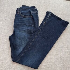 JEN7 By 7 For All Mankind women’s Slit Cuff Slim Bootcut Brynn Blue Jeans Size 8